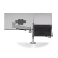 STAXX DUAL ARTICULATING MONITOR MOUNT WITH LAPTOP AND SLIDERS11