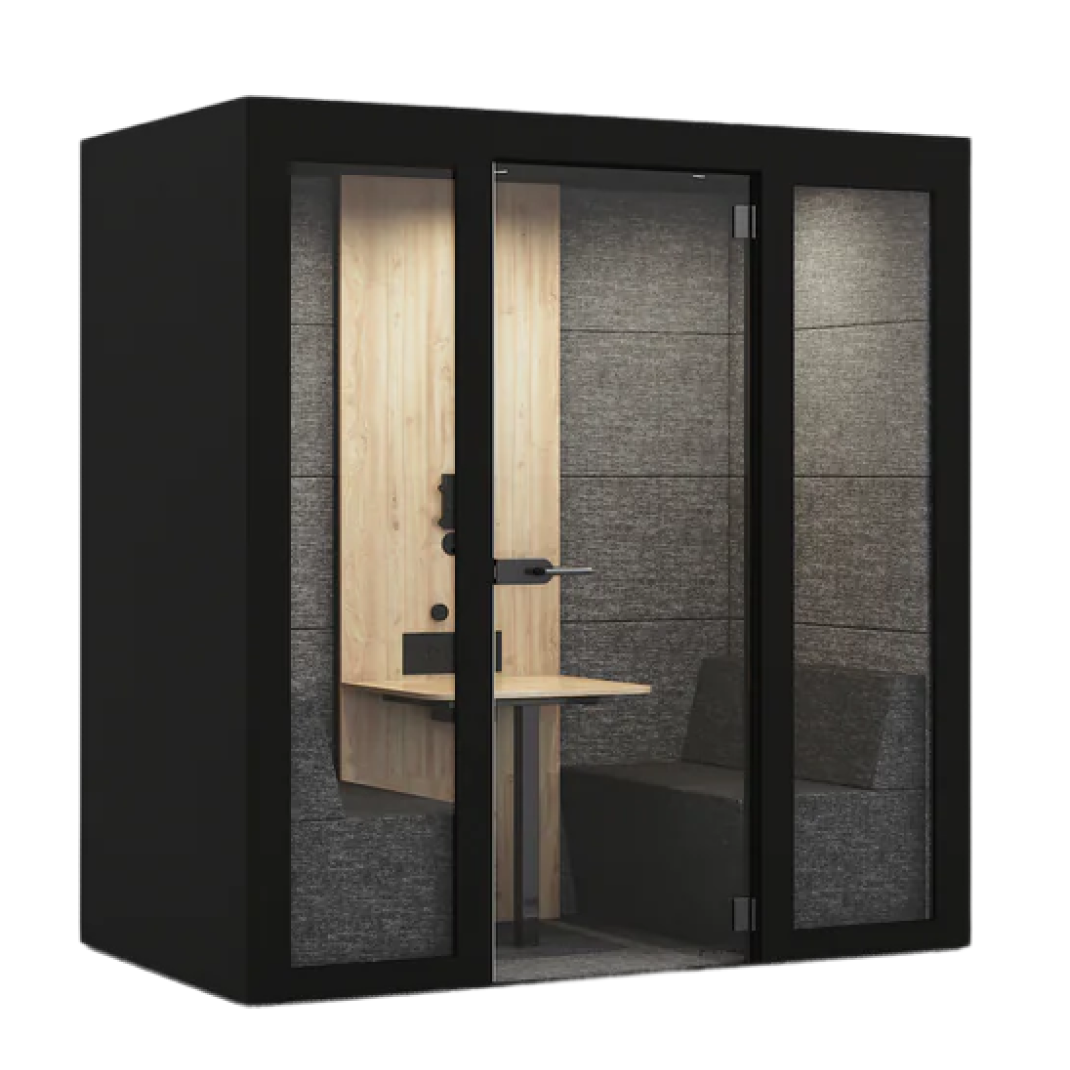 Modern white infrared sauna cabin with transparent door. (White)